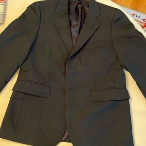 Boys 14 Brooks Brothers Black Wool Suit